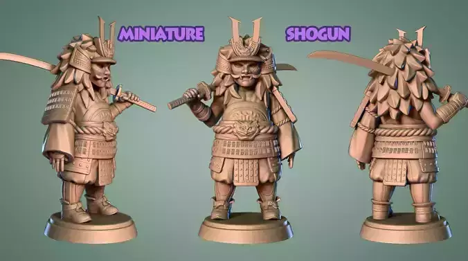 Samurai Miniature - Shogun 1 -Mini Troop -3D print model
