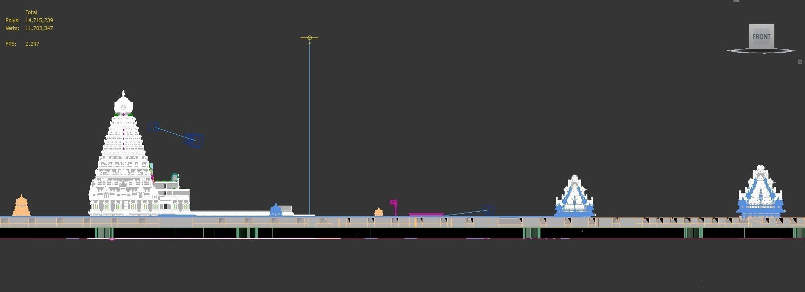 World Famous Thanjavur Big temple 3d model india Low-poly 3D model_22