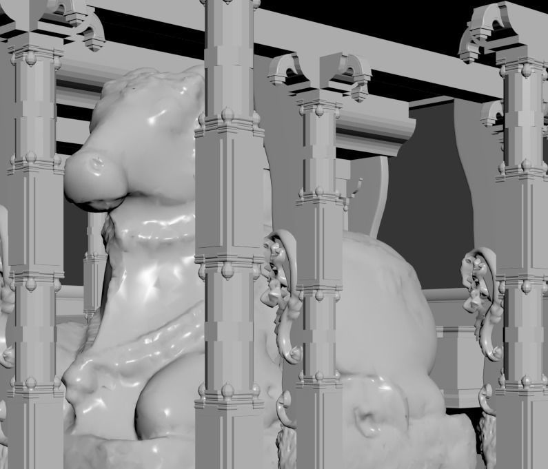 World Famous Thanjavur Big temple 3d model india Low-poly 3D model_24