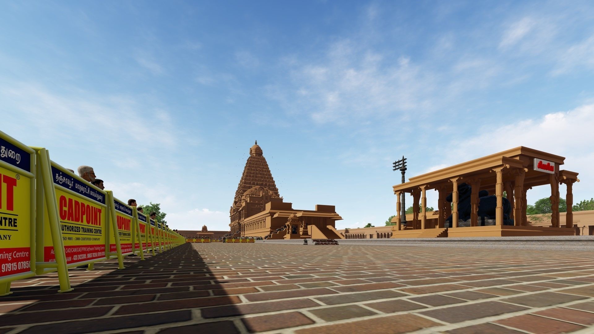 World Famous Thanjavur Big temple 3d model india Low-poly 3D model_16