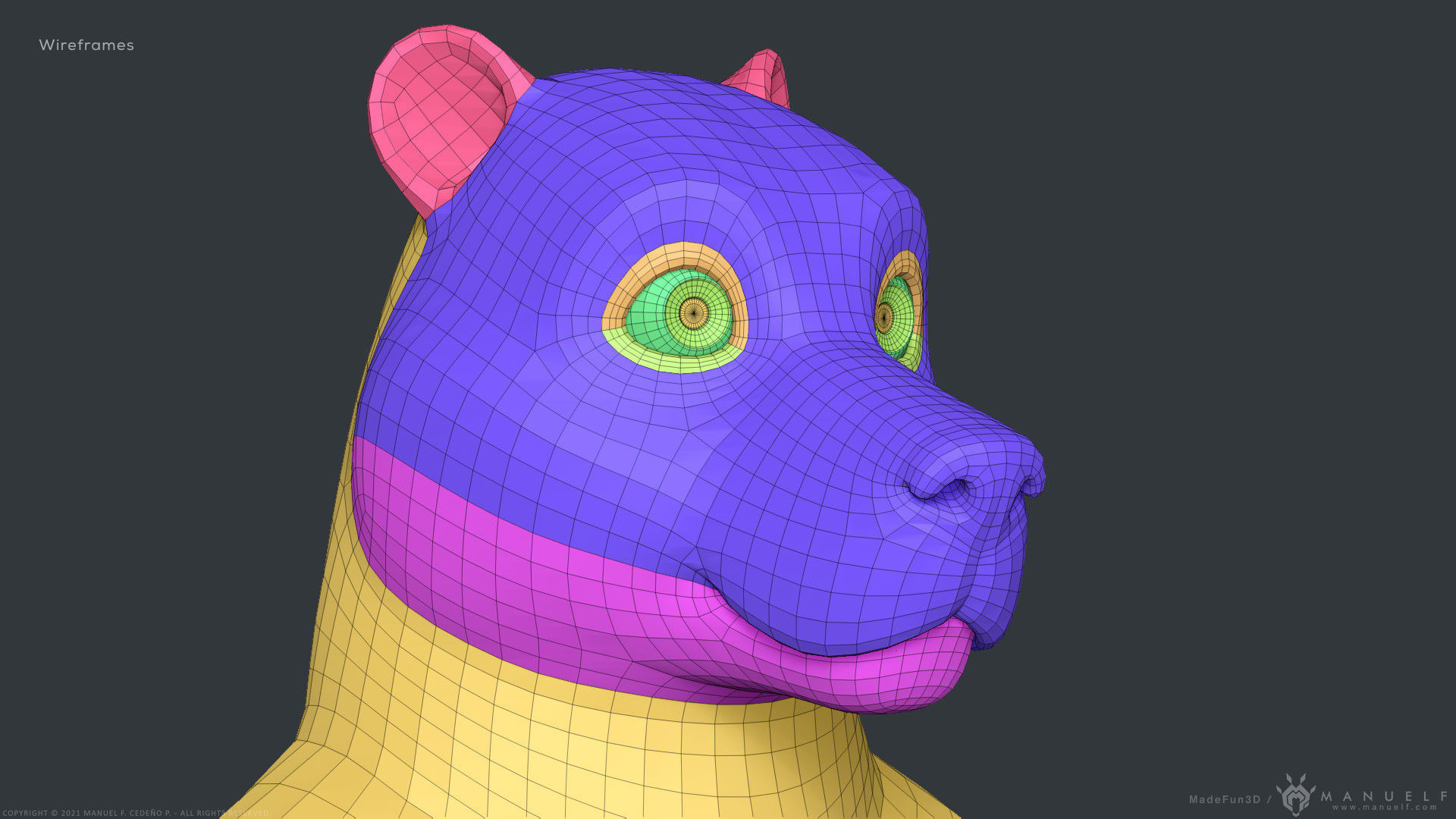 Stylized Cartoon Bear - Biped 3D model_20