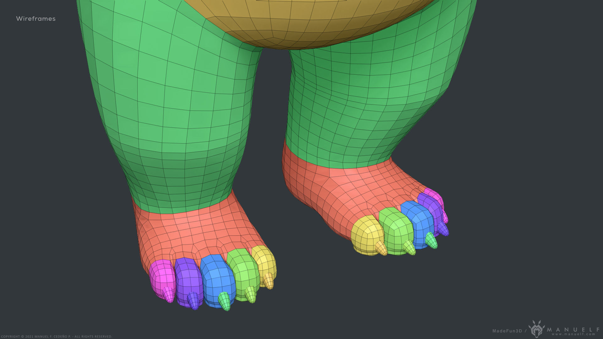 Stylized Cartoon Bear - Biped 3D model_21