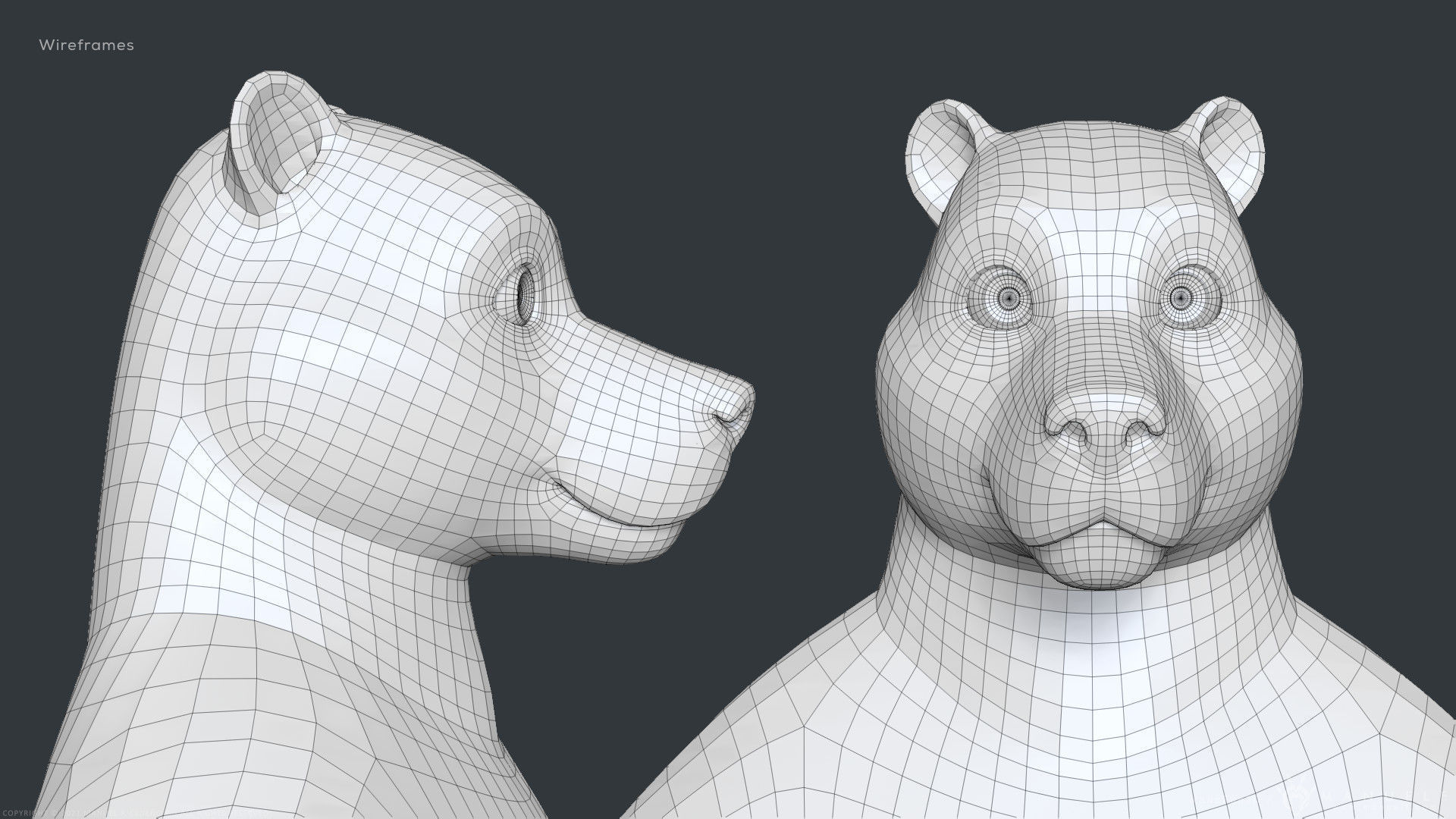 Stylized Cartoon Bear - Biped 3D model_19