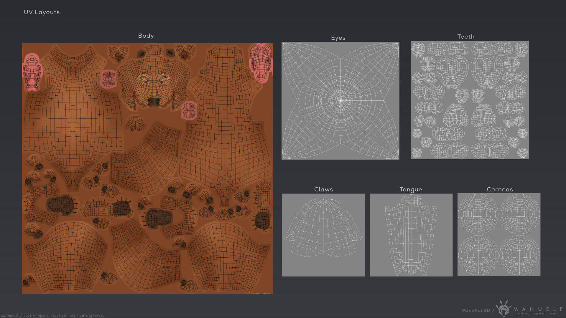 Stylized Cartoon Bear - Biped 3D model_25
