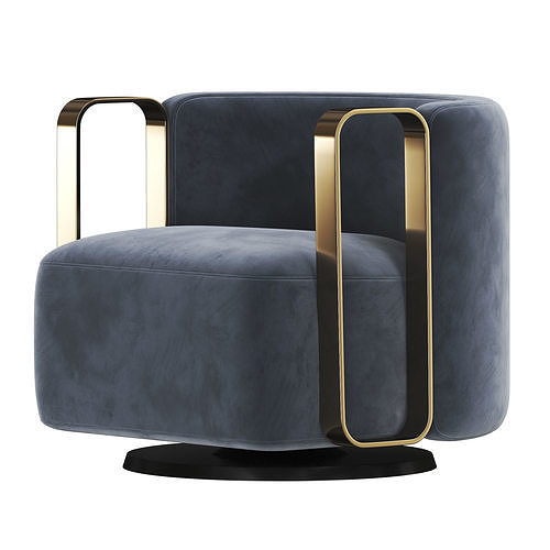 Fendi Kelly BRACELET ARMCHAIR 3D model 7