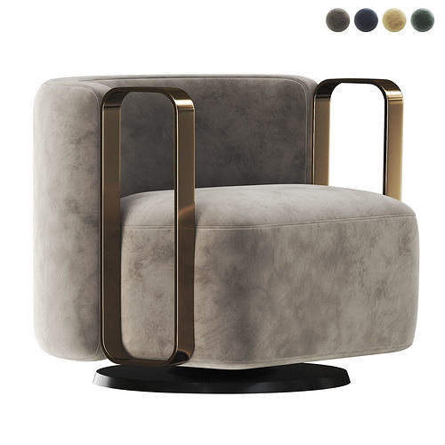 Fendi Kelly BRACELET ARMCHAIR 3D model 2