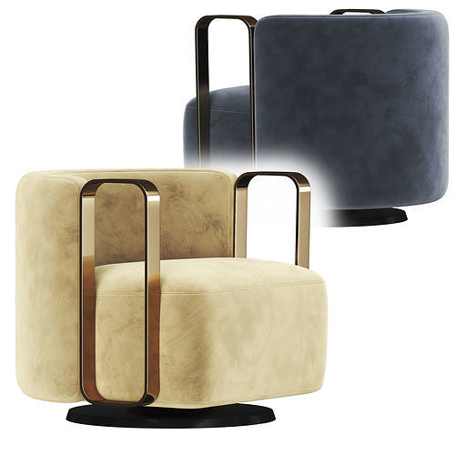 Fendi Kelly BRACELET ARMCHAIR 3D model 3
