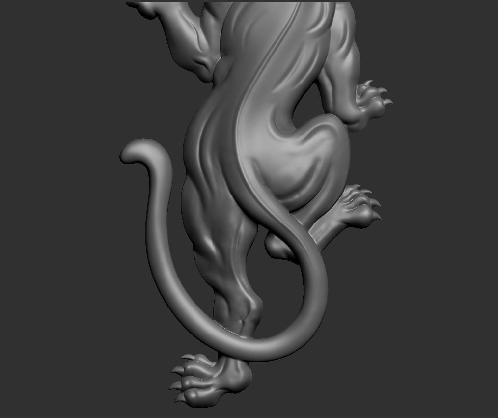 angry leopard 3D print model_6