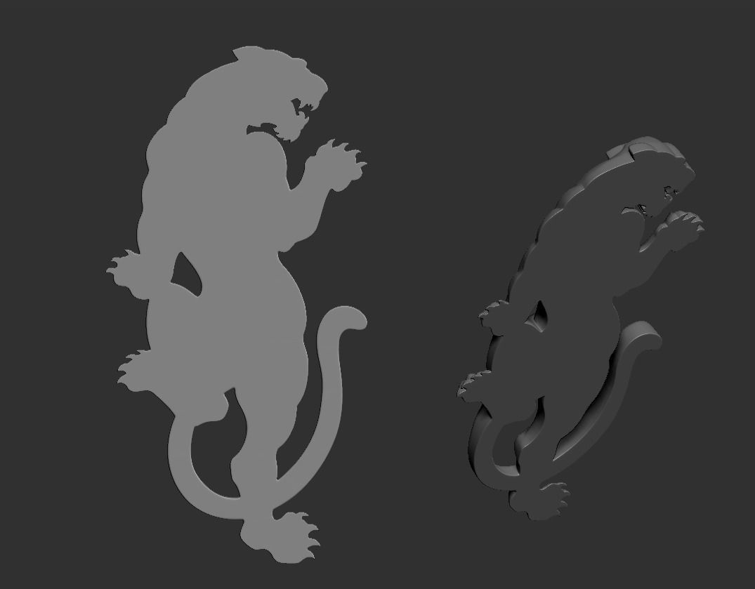 angry leopard 3D print model_8