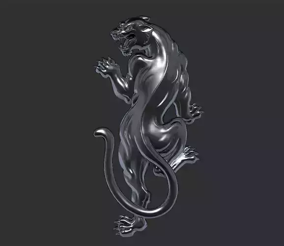 angry leopard 3D print model
