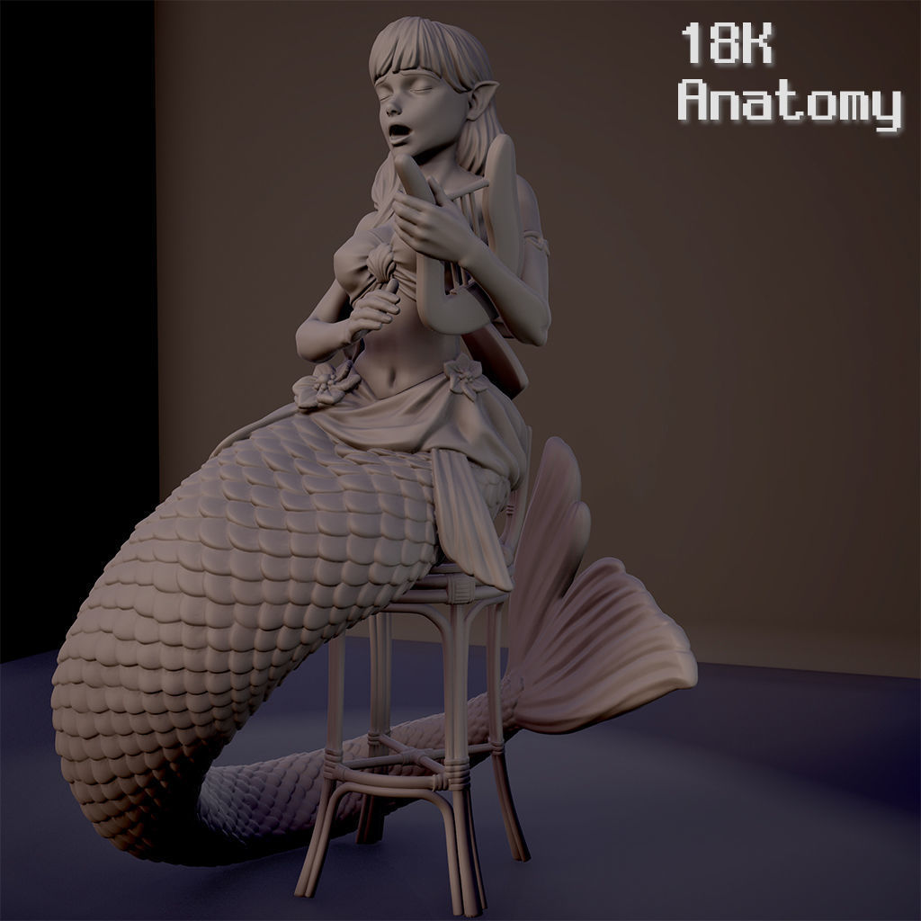 A daily life in fantasy world - Busking Siren 3D print model_2