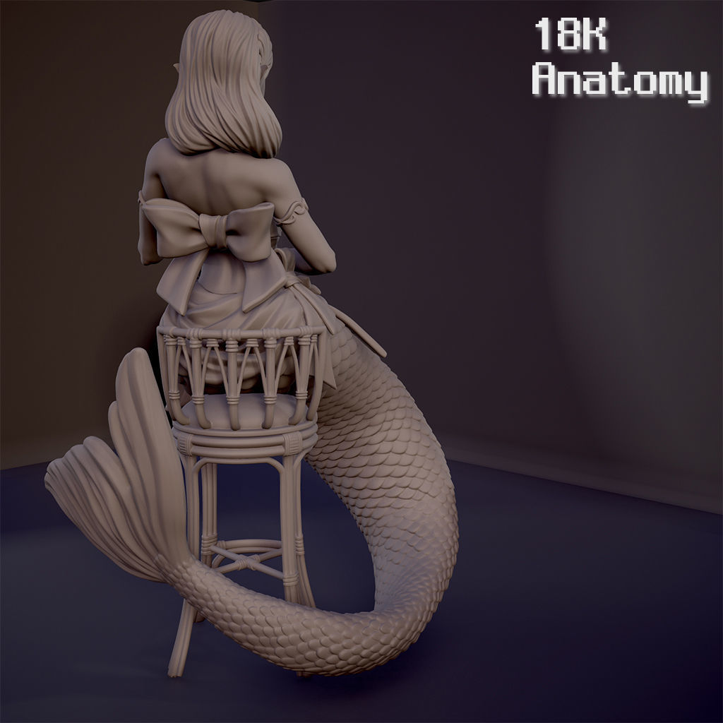 A daily life in fantasy world - Busking Siren 3D print model_4