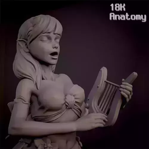 A daily life in fantasy world - Busking Siren 3D print model