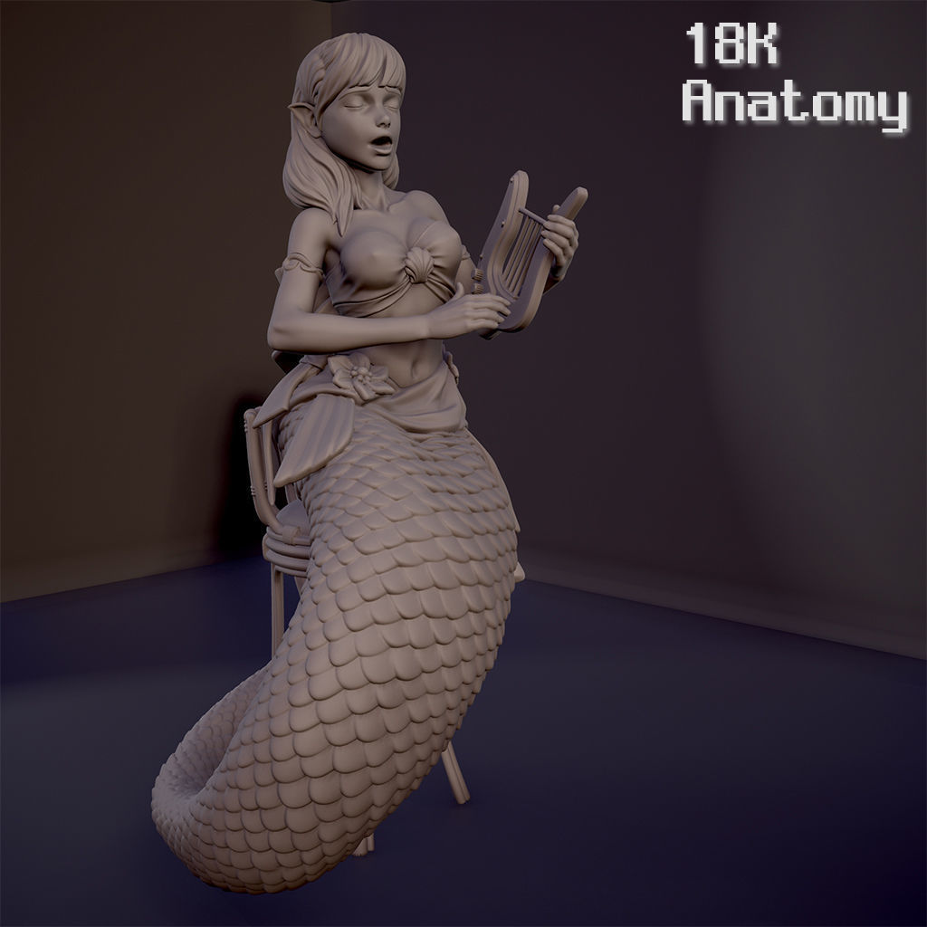 A daily life in fantasy world - Busking Siren 3D print model_1