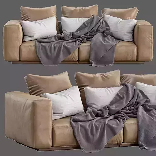 Flexform Leather Sofa GRANDEMARE