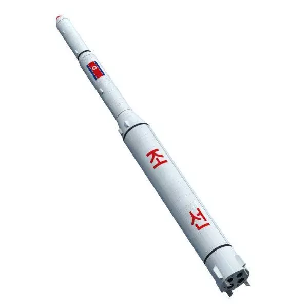 North Korean Unha-2 Rocket 3D model