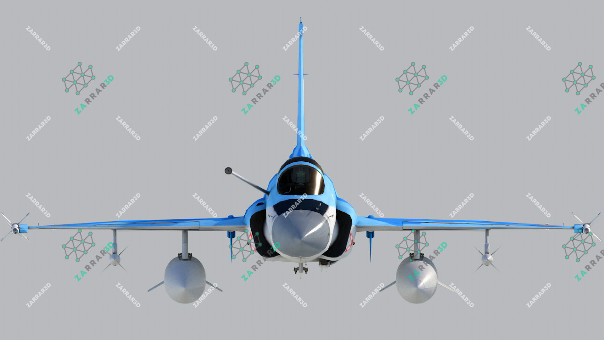 JF-17 Thunder Myanmar Realistic Rigged Model Low-poly 3D model_3