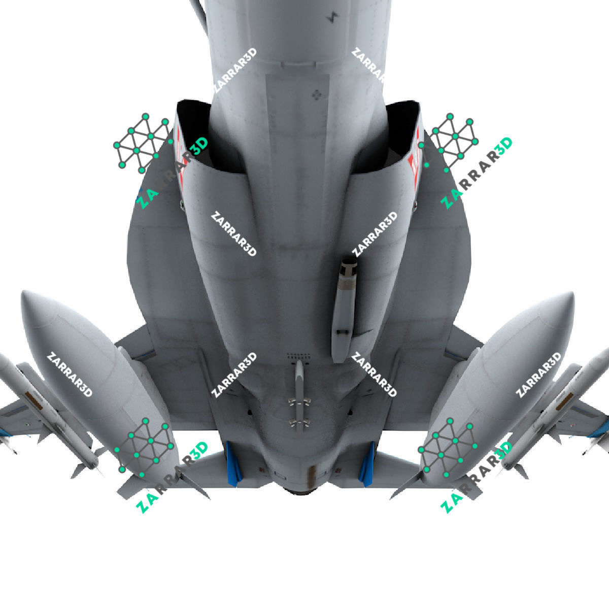 JF-17 Thunder Myanmar Realistic Rigged Model Low-poly 3D model_12