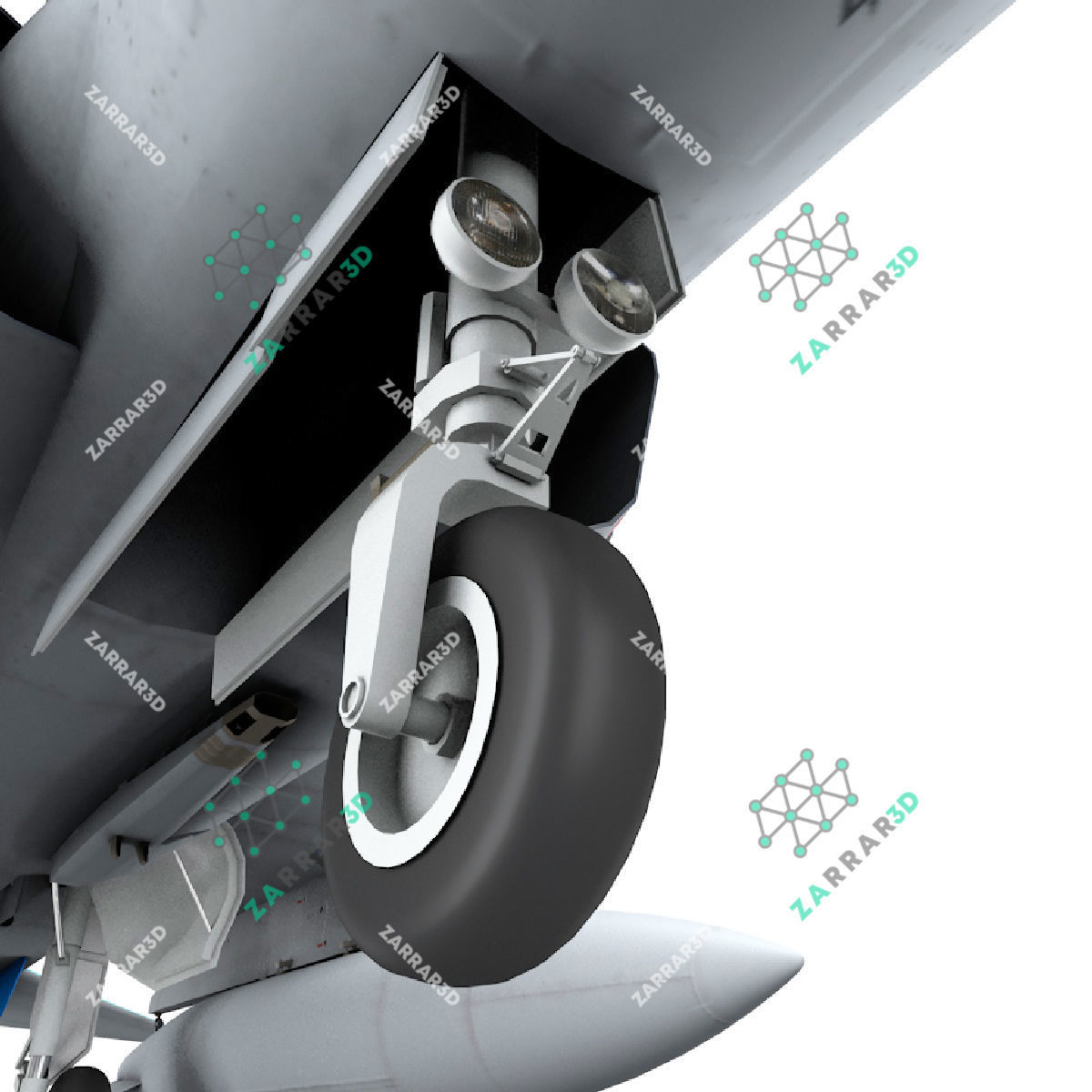 JF-17 Thunder Myanmar Realistic Rigged Model Low-poly 3D model_11