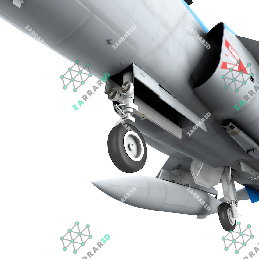 JF-17 Thunder Myanmar Realistic Rigged Model Low-poly 3D model_10