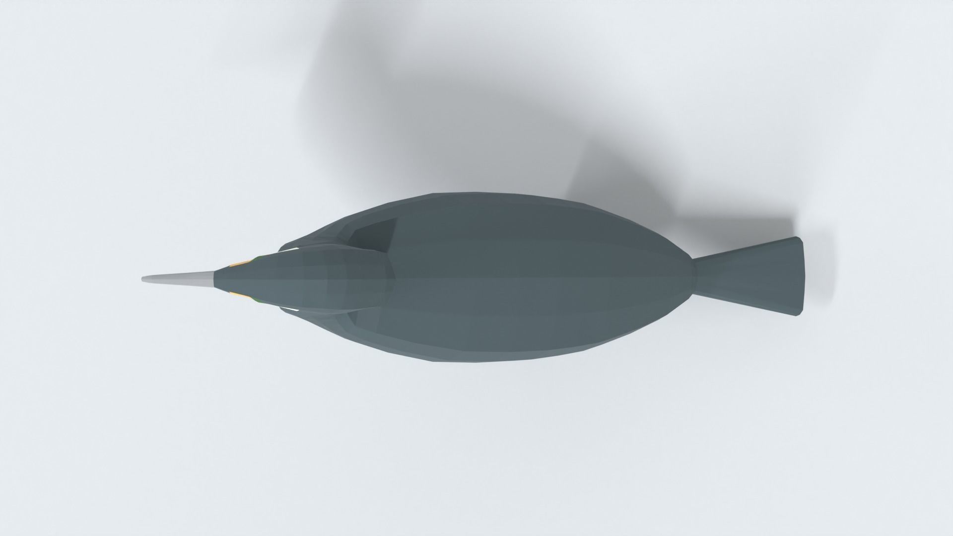 Low Poly Cartoon Great Cormorant Low-poly 3D model_8