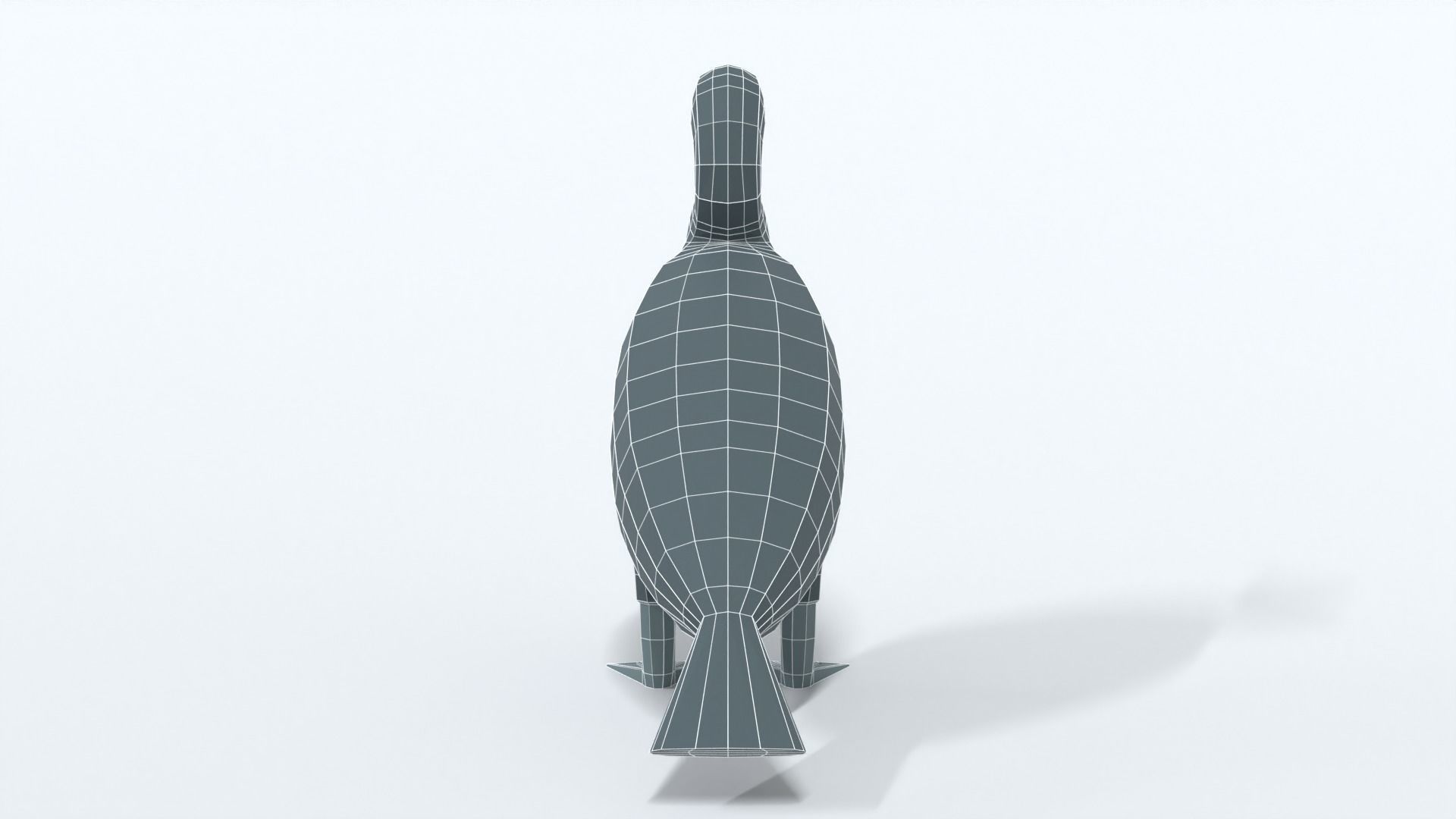 Low Poly Cartoon Great Cormorant Low-poly 3D model_12