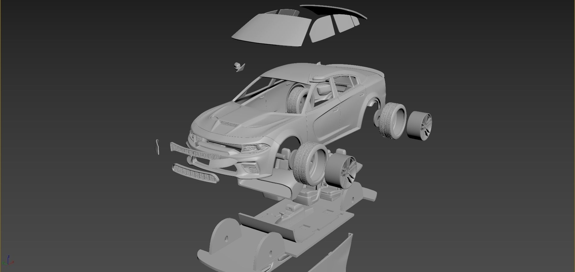 Dodge Charger SRT 2020  3D print model_9