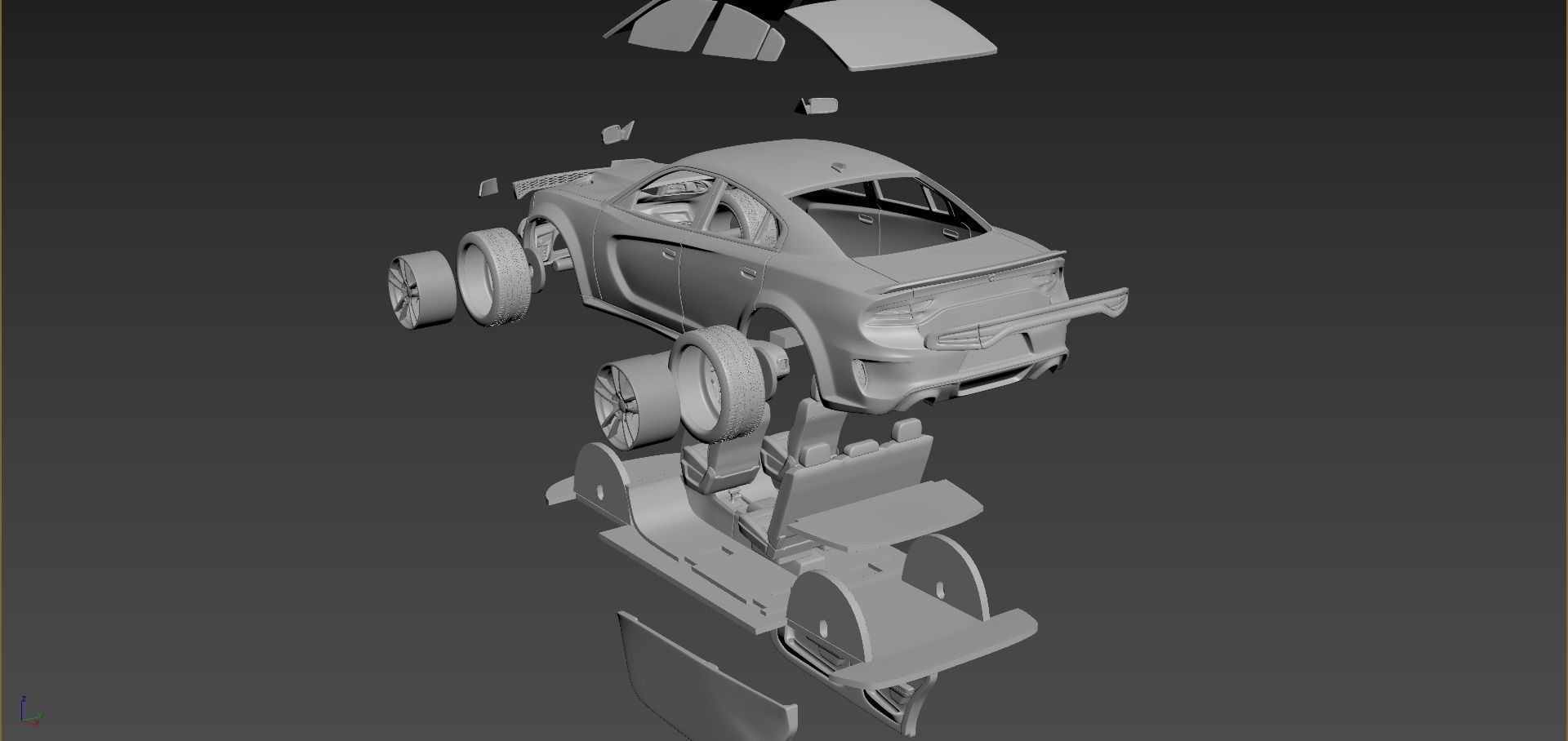 Dodge Charger SRT 2020  3D print model_10