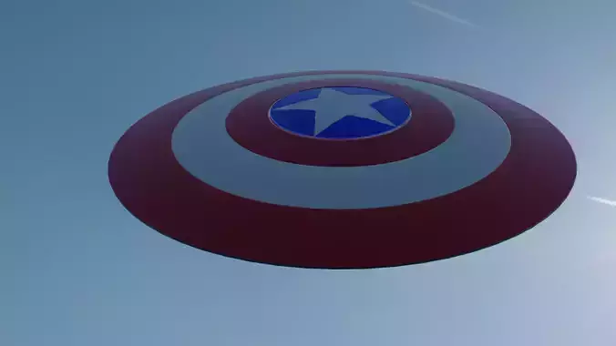 captain america shild 3d model for game  Free low-poly 3D model