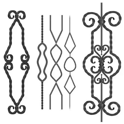 Wrought iron panel No 10 3D model
