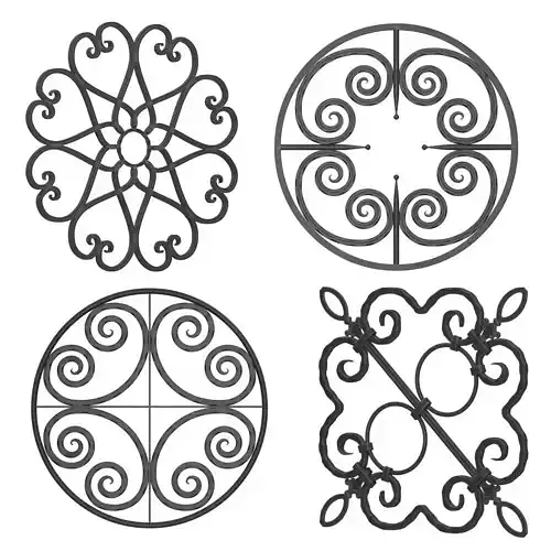 Wrought iron panel No 11 3D model