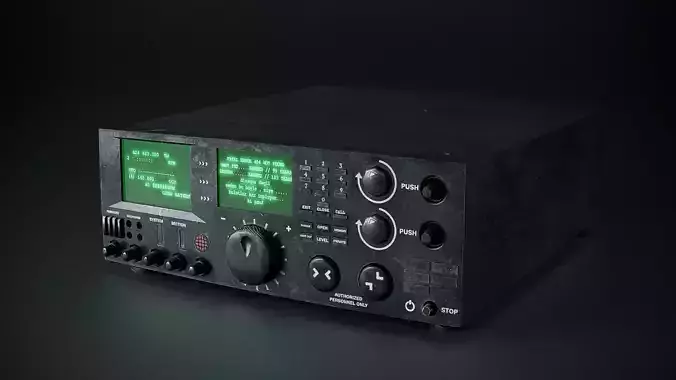 Radio with octane render scene Low-poly 3D model