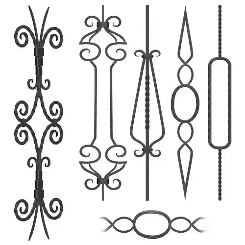 Wrought iron panel No 12 3D model