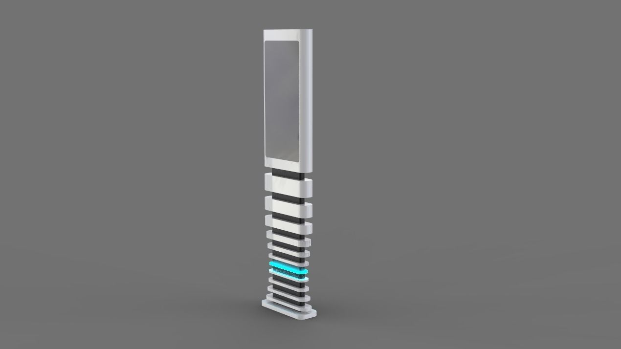 High tech kiosk design 3D model_3