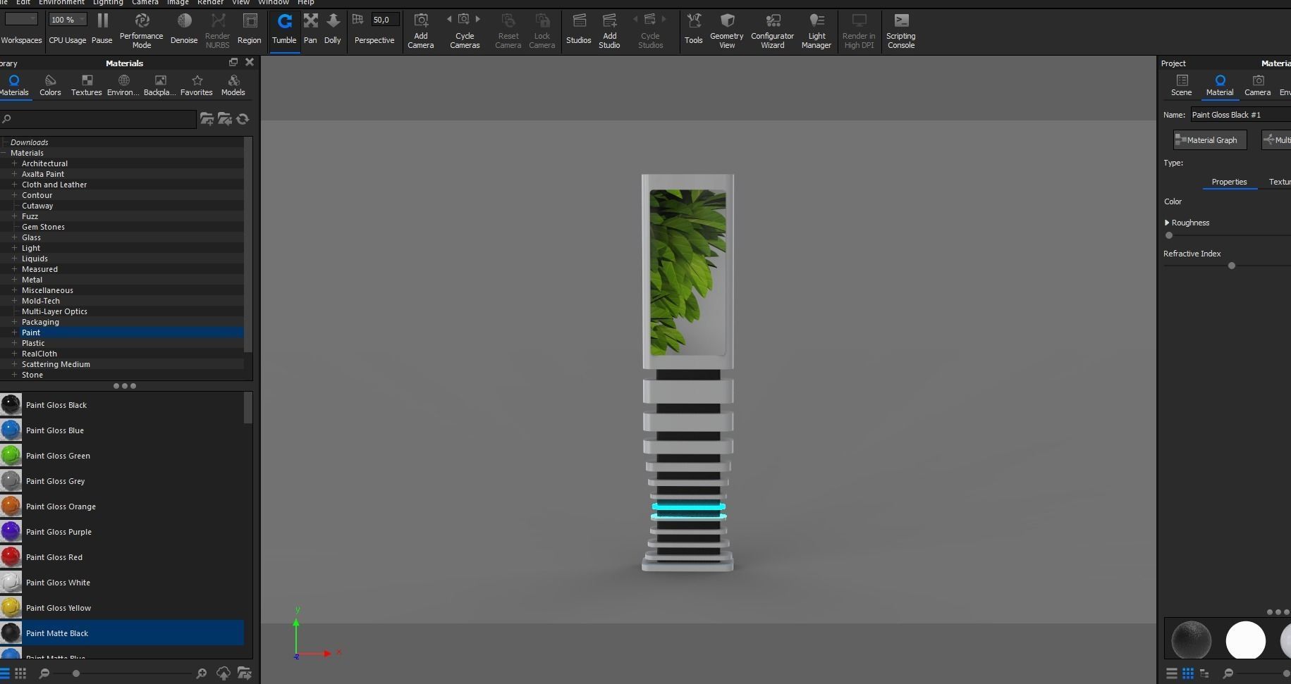 High tech kiosk design 3D model_5