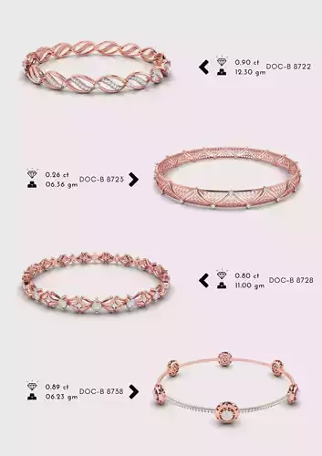 Bangel Bracelets Ladies 3D print model