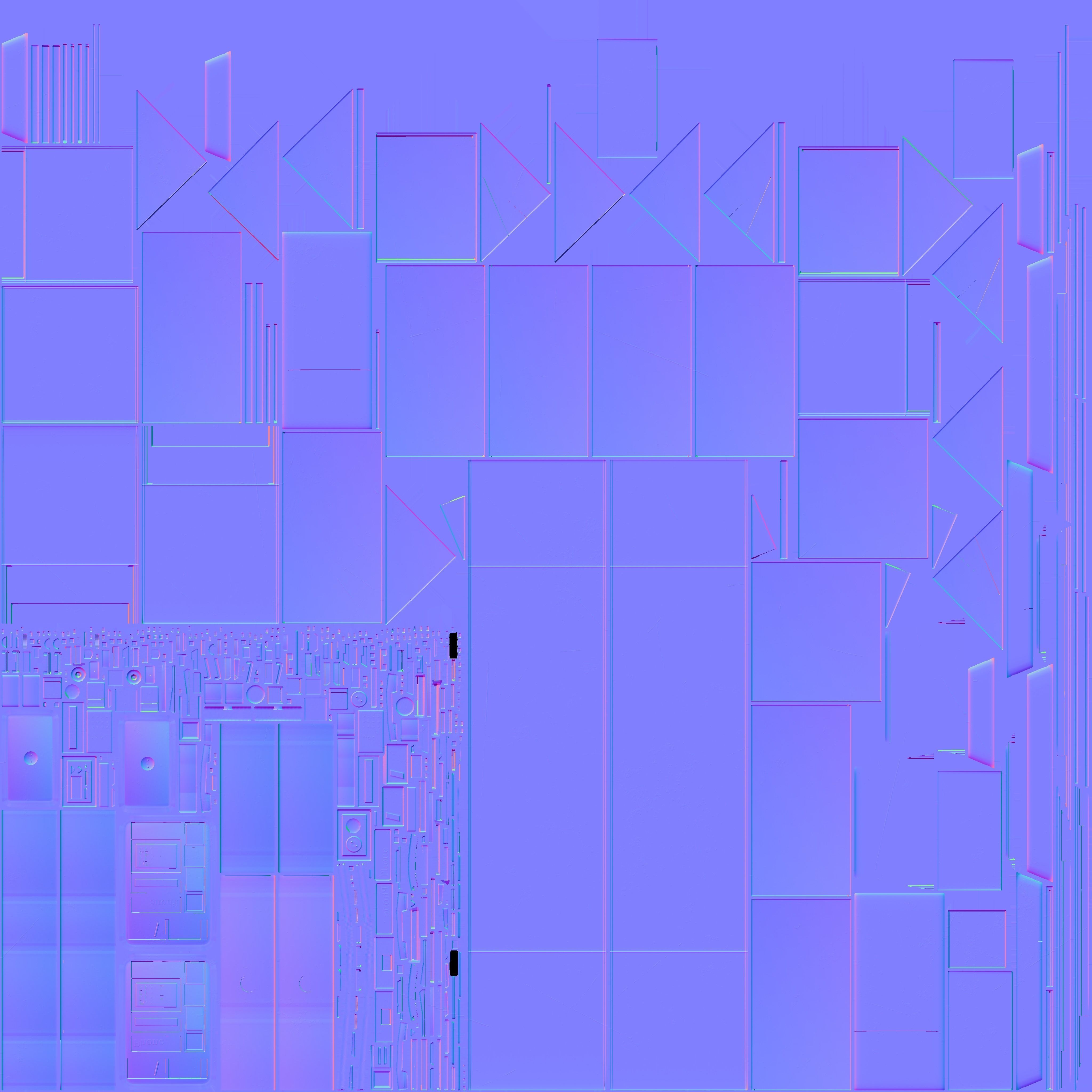 Payphone Dirty different colors Low-poly 3D model_20