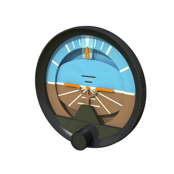Aviation Instruments Six Pack 3D model_1