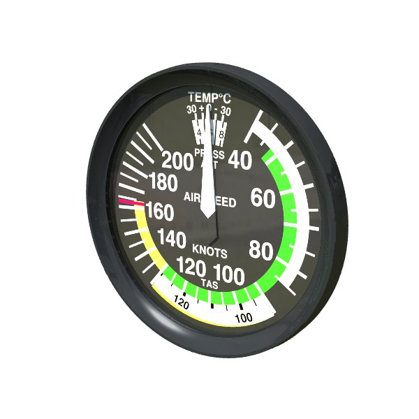 Aviation Instruments Six Pack 3D model_6