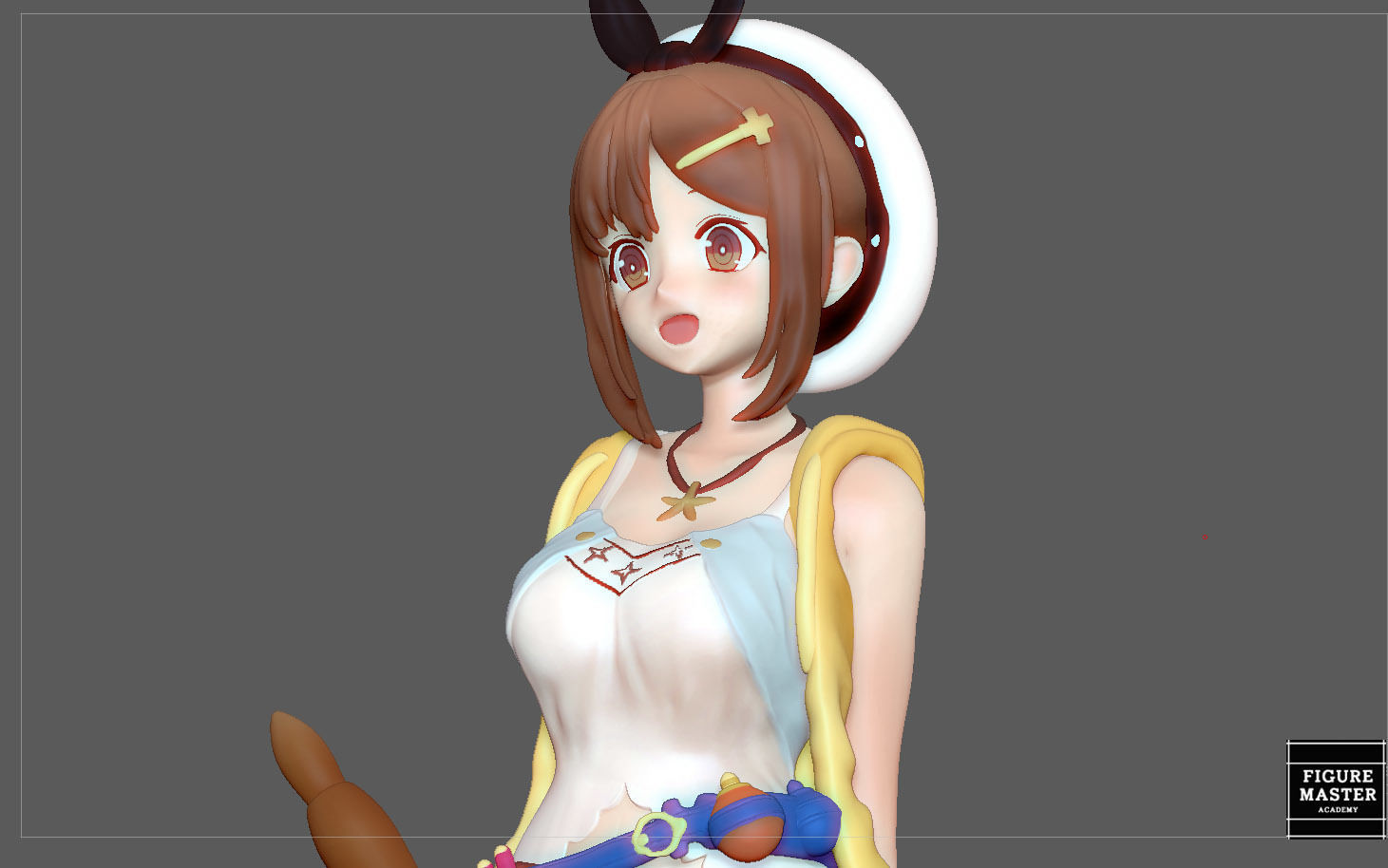 RYZA ATELIER STATUE GAME CHARACTER CUTE PRETTY GIRL ANIME 3D print model_13