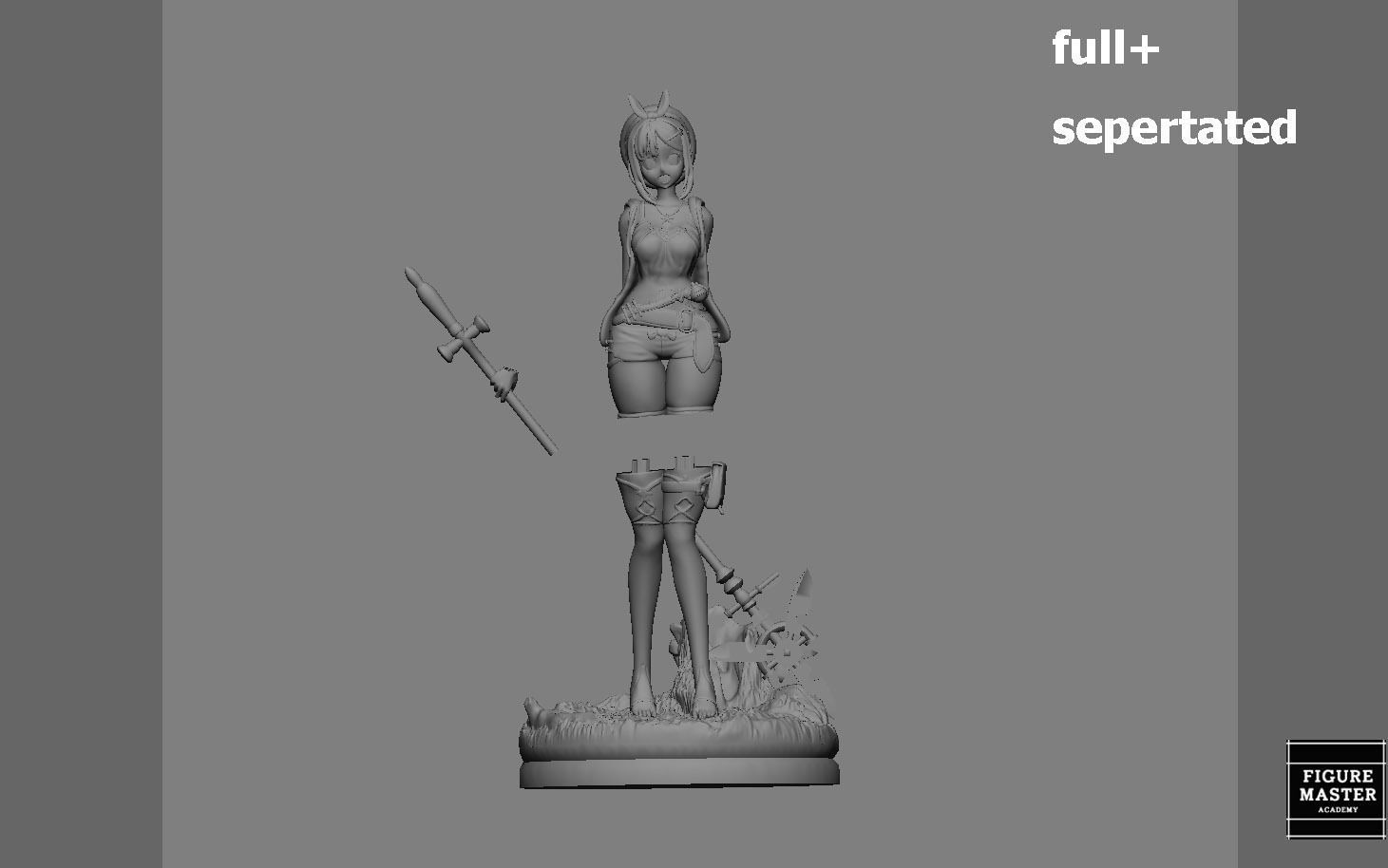 RYZA ATELIER STATUE GAME CHARACTER CUTE PRETTY GIRL ANIME 3D print model_27