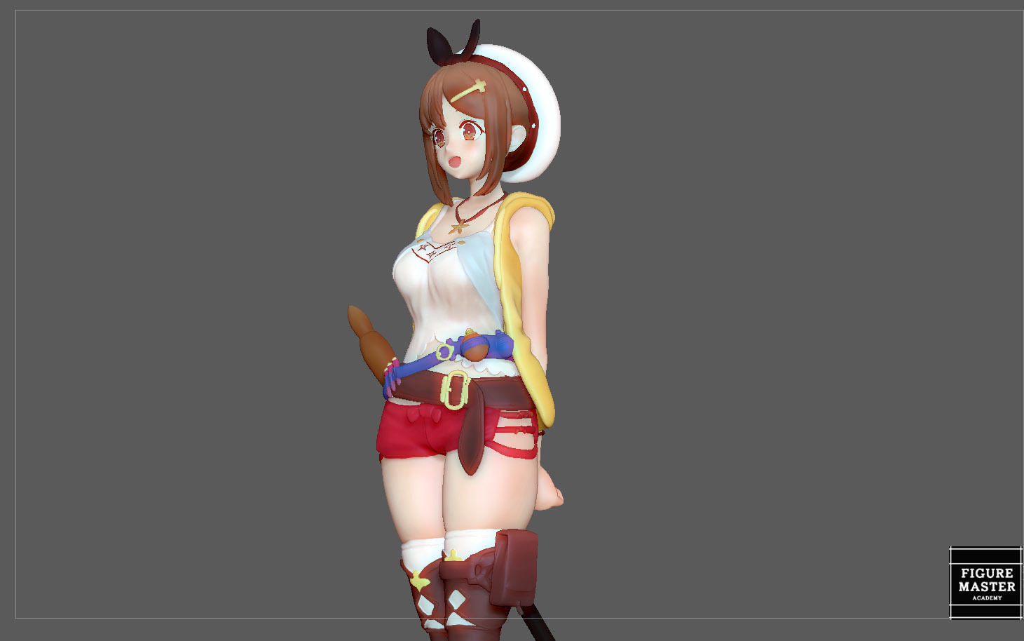 RYZA ATELIER STATUE GAME CHARACTER CUTE PRETTY GIRL ANIME 3D print model_6