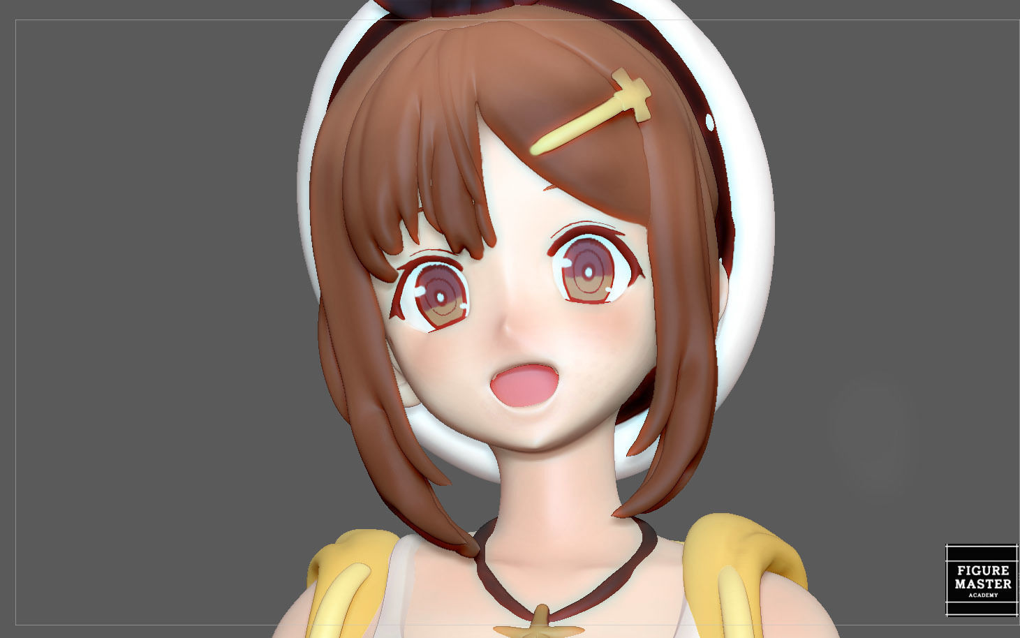 RYZA ATELIER STATUE GAME CHARACTER CUTE PRETTY GIRL ANIME 3D print model_5