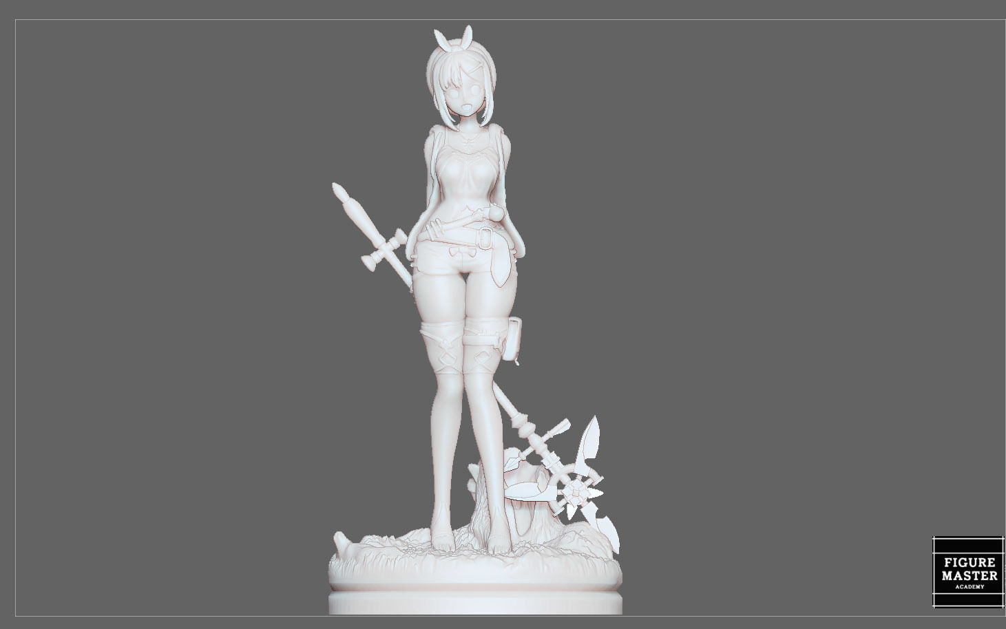 RYZA ATELIER STATUE GAME CHARACTER CUTE PRETTY GIRL ANIME 3D print model_24