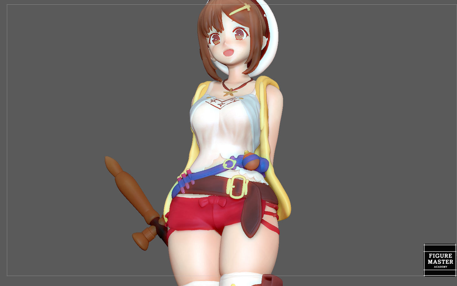 RYZA ATELIER STATUE GAME CHARACTER CUTE PRETTY GIRL ANIME 3D print model_17
