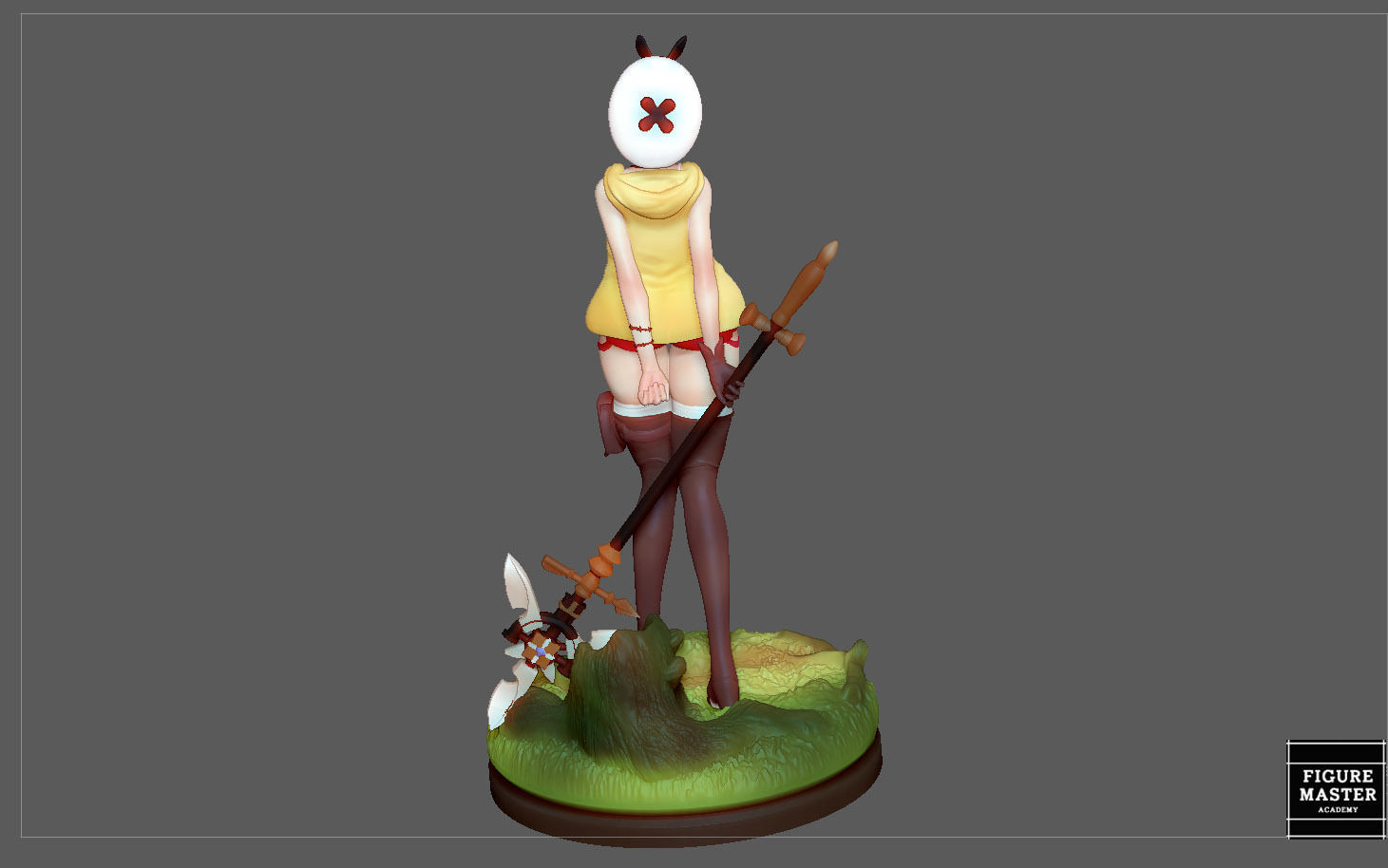 RYZA ATELIER STATUE GAME CHARACTER CUTE PRETTY GIRL ANIME 3D print model_22