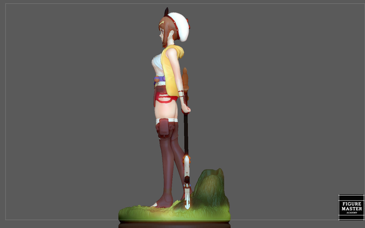 RYZA ATELIER STATUE GAME CHARACTER CUTE PRETTY GIRL ANIME 3D print model_8