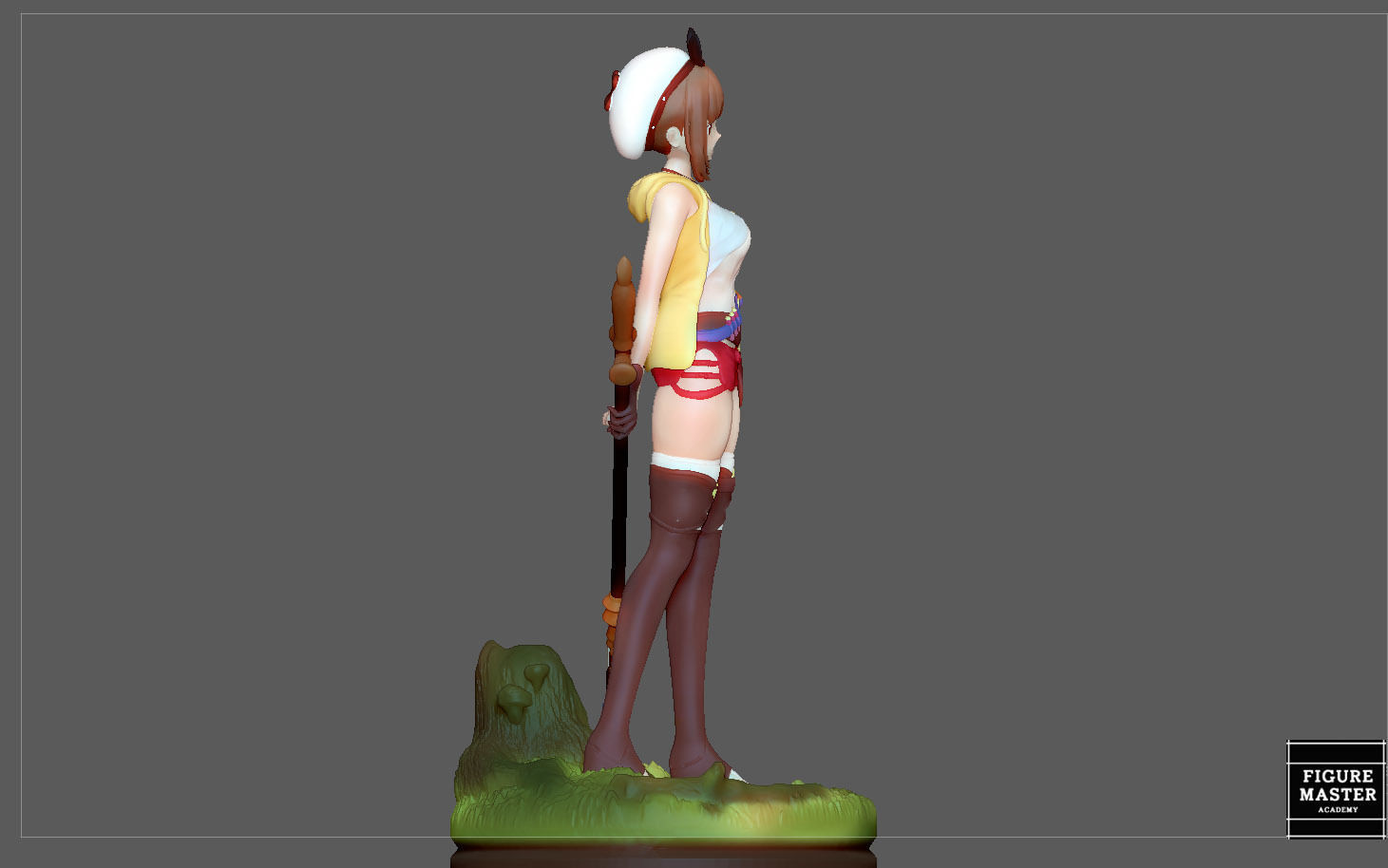 RYZA ATELIER STATUE GAME CHARACTER CUTE PRETTY GIRL ANIME 3D print model_9