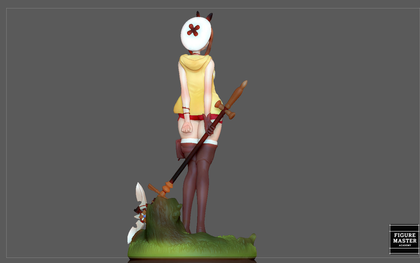 RYZA ATELIER STATUE GAME CHARACTER CUTE PRETTY GIRL ANIME 3D print model_12