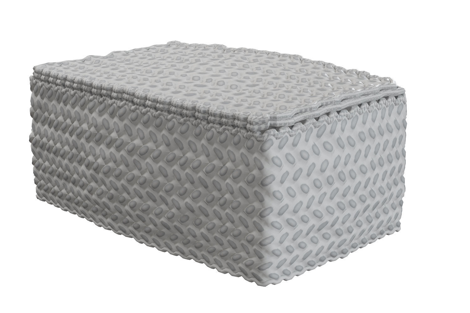 Wicker basket 3D model_3